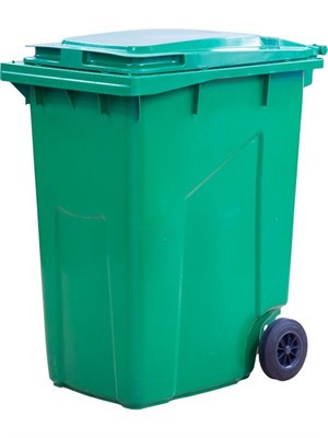 Мусорный контейнер п/э 360л. цв. зелёный (МКТ 360 зеленый) - фото 42648