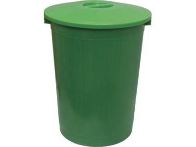 Бак с крышкой (60 л) зеленый (МБ-60 зеленый с крышкой) - фото 44260