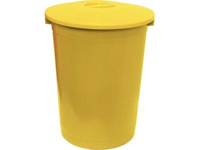 Бак с крышкой (60 л) желтый (МБ-60 желтый с крышкой) - фото 44268