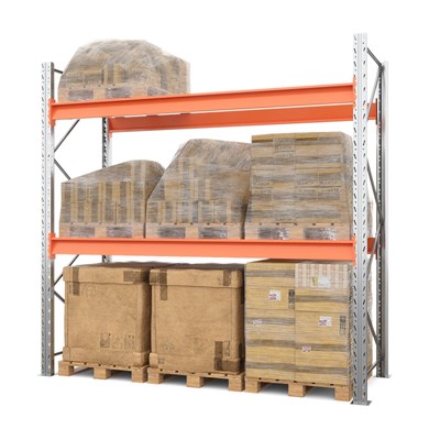 Стеллаж металлический паллетный 2500х2700х1100 мм (100.1.5). Ярусы: пол+2 - фото 64296