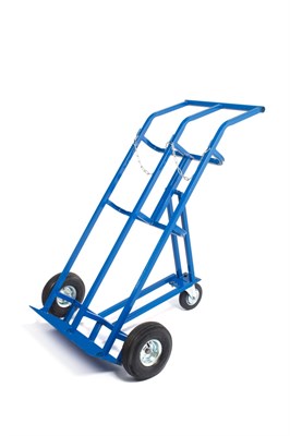 Тележка для газовых баллонов TOR ГБ-2, 2 баллона (250 пневмо колеса + 160 поворотное) - фото 65775