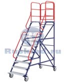 Передвижная мобильная лестница с одним лестничным маршем ЛР 10.1 (10 ступеней 1 марш) 160-чр