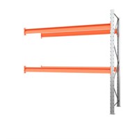 Секция приставная стеллажа металлического паллетного 3500х2700х1100 мм (70.1.5). Ярусы: пол+2