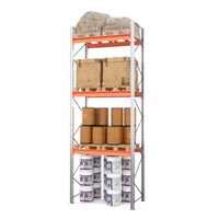 Стеллаж металлический паллетный 5000х1800х1100 мм (100.1.5). Ярусы: пол+3