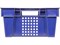 Ящик п/э 600х400х200 1,5кг. дно сплошное, стенки перфорированные цв. синий (102-1) - фото 42798