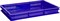 Ящик п/э 600х400х75 дно сплошное, стенки перфорированные цв. синий (423-1) - фото 43338