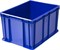 Ящик п/э 400х300х230 сплошной, с внешней ручкой цв. синий (703.03.02) - фото 43457