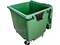 Мусорный контейнер п/э 1100л. на колёсах цв. зелёный (МКТ-1100) - фото 45336